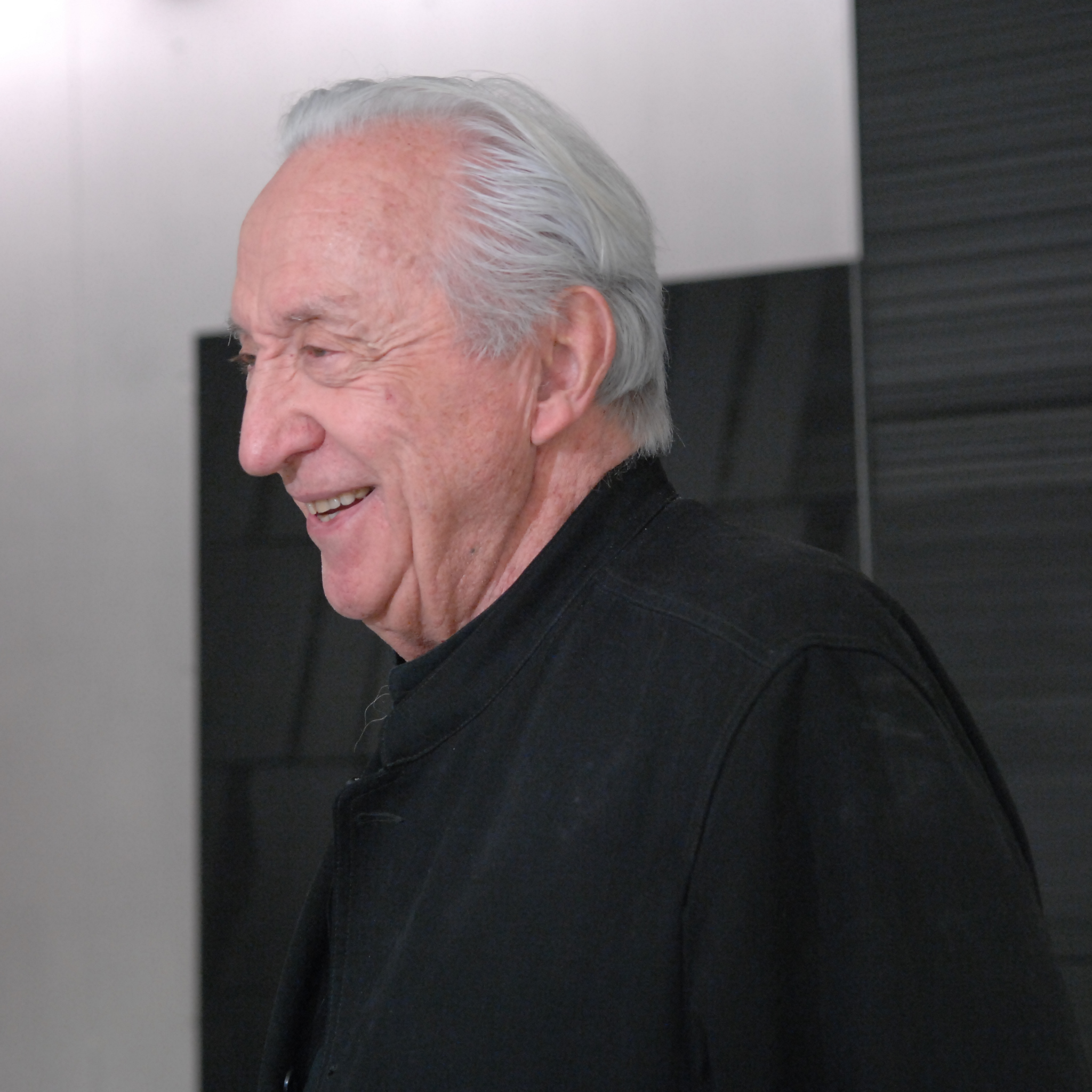 Portrait de Pierre Soulages au musée Fabre, 2007