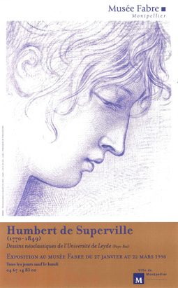Croquis visage profil bleuté