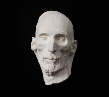 Masque en plâtre moulant le visage de Théodore Géricault au moment de son décès.